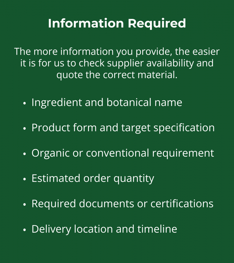 Information Required